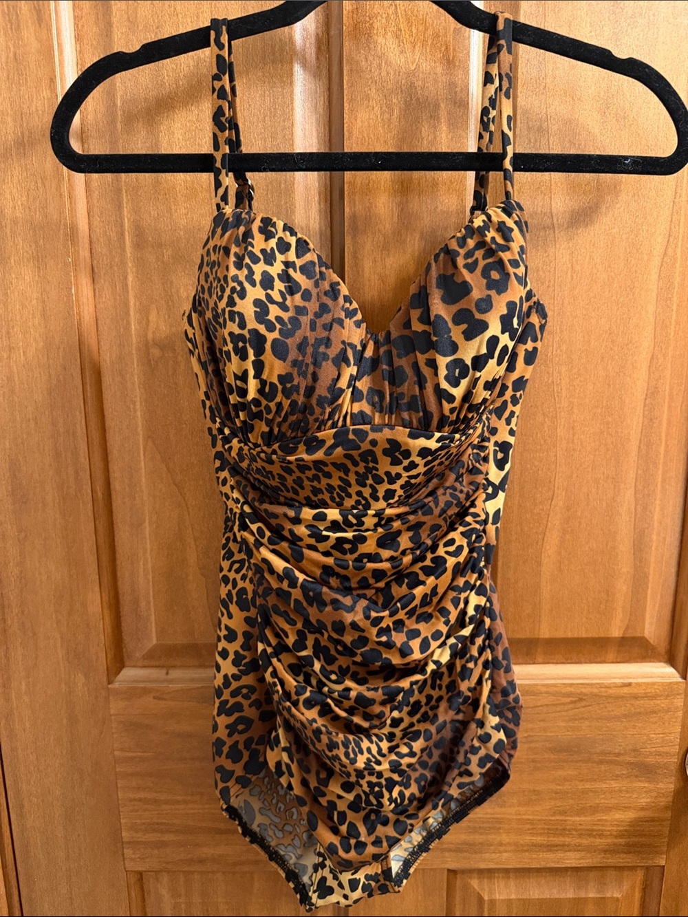 Miraclesuit Leopard Print One-Piece Swimsuit in Brown and Black